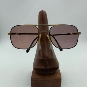 Vintage Klixx Black Gold Metal Aviator Sunglasses